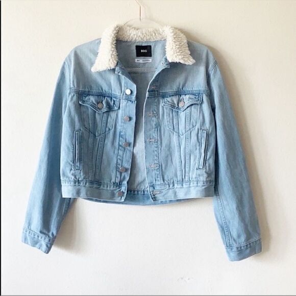 Urban Outfitters BDG Sherpa Collar Jean Jacket - Picture 2 of 8